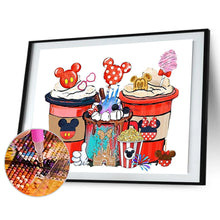 Load image into Gallery viewer, Diamond Painting - Full Round - Mickey and Minnie Disney Milk Tea (50*40CM)