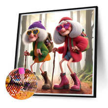 Load image into Gallery viewer, Diamond Painting - Full Round - Mountain climbing old lady Milk (40*40CM)