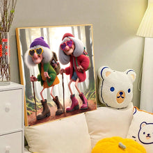 Load image into Gallery viewer, Diamond Painting - Full Round - Mountain climbing old lady Milk (40*40CM)