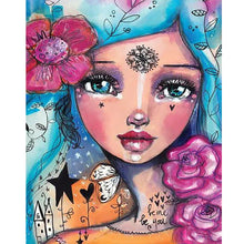 Load image into Gallery viewer, Diamond Painting - Full Round - Hand drawn girl (40*50CM)