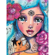 Load image into Gallery viewer, Diamond Painting - Full Round - Hand drawn girl (40*50CM)