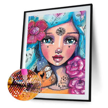 Load image into Gallery viewer, Diamond Painting - Full Round - Hand drawn girl (40*50CM)