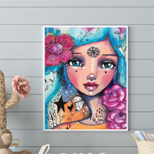 Load image into Gallery viewer, Diamond Painting - Full Round - Hand drawn girl (40*50CM)