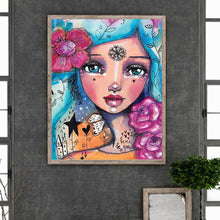 Load image into Gallery viewer, Diamond Painting - Full Round - Hand drawn girl (40*50CM)