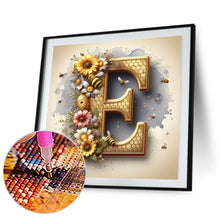 Load image into Gallery viewer, Diamond Painting - Full Round - Bee and flower alphabet E (30*30CM)