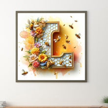 Load image into Gallery viewer, Diamond Painting - Full Round - Bee and flower alphabet L (30*30CM)