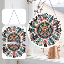 Load image into Gallery viewer, Acrylic Special Shaped Mandala 5D Diamond Painting Hanging Clock Art Craft