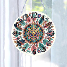 Load image into Gallery viewer, Acrylic Special Shaped Mandala 5D Diamond Painting Hanging Clock Art Craft