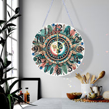 Load image into Gallery viewer, Acrylic Special Shaped Mandala 5D Diamond Painting Hanging Clock Art Craft