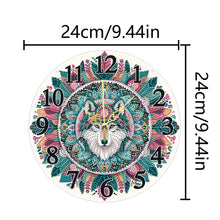 Load image into Gallery viewer, Acrylic Special Shaped Wolf 5D Diamond Painting Hanging Clock Art Craft