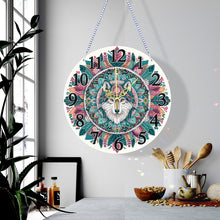 Load image into Gallery viewer, Acrylic Special Shaped Wolf 5D Diamond Painting Hanging Clock Art Craft