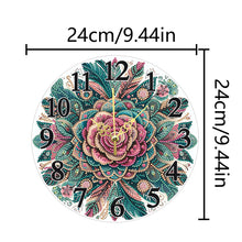 Load image into Gallery viewer, Acrylic Special Shaped Rose 5D Diamond Painting Hanging Clock Art Craft