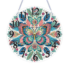Load image into Gallery viewer, Acrylic Special Shaped Butterfly 5D Diamond Painting Hanging Clock Art Craft