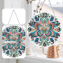 Load image into Gallery viewer, Acrylic Special Shaped Butterfly 5D Diamond Painting Hanging Clock Art Craft