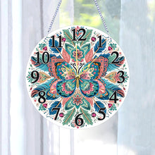 Load image into Gallery viewer, Acrylic Special Shaped Butterfly 5D Diamond Painting Hanging Clock Art Craft