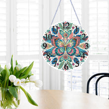 Load image into Gallery viewer, Acrylic Special Shaped Butterfly 5D Diamond Painting Hanging Clock Art Craft