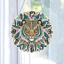 Load image into Gallery viewer, Acrylic Special Shaped Tiger 5D Diamond Painting Hanging Clock Art Craft