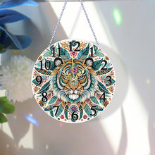 Load image into Gallery viewer, Acrylic Special Shaped Tiger 5D Diamond Painting Hanging Clock Art Craft
