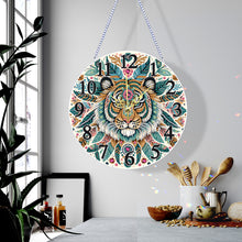Load image into Gallery viewer, Acrylic Special Shaped Tiger 5D Diamond Painting Hanging Clock Art Craft