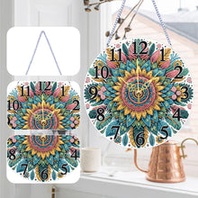 Load image into Gallery viewer, Acrylic Special Shaped Sunflower 5D Diamond Painting Hanging Clock Art Craft