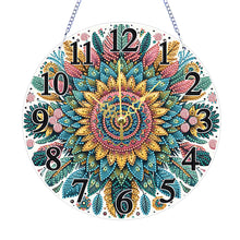 Load image into Gallery viewer, Acrylic Special Shaped Sunflower 5D Diamond Painting Hanging Clock Art Craft