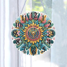 Load image into Gallery viewer, Acrylic Special Shaped Sunflower 5D Diamond Painting Hanging Clock Art Craft
