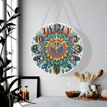 Load image into Gallery viewer, Acrylic Special Shaped Sunflower 5D Diamond Painting Hanging Clock Art Craft