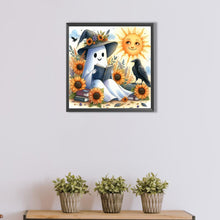 Load image into Gallery viewer, AB Diamond Painting - Full Round - Halloween ghost and black crow (40*40CM)