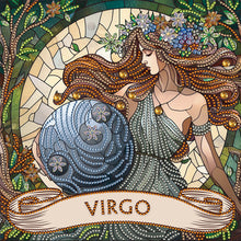 Load image into Gallery viewer, Diamond Painting - Partial Special Shaped - Zodiac Virgo (30*30CM)