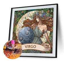 Load image into Gallery viewer, Diamond Painting - Partial Special Shaped - Zodiac Virgo (30*30CM)