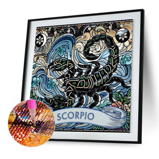 Diamond Painting - Partial Special Shaped - Zodiac Scorpio (30*30CM)