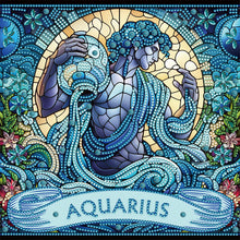 Load image into Gallery viewer, Diamond Painting - Partial Special Shaped - Zodiac Aquarius (30*30CM)