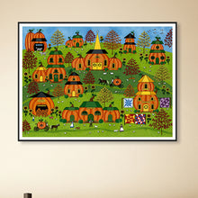 Load image into Gallery viewer, Diamond Painting - Full Round - Halloween Pumpkin Town (50*40CM)