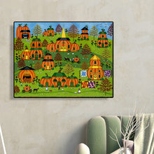 Load image into Gallery viewer, Diamond Painting - Full Round - Halloween Pumpkin Town (50*40CM)