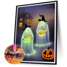 Load image into Gallery viewer, Diamond Painting - Full Round - Halloween Pumpkin Ghost (30*40CM)