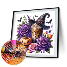 Load image into Gallery viewer, Diamond Painting - Full Round - Coffee and Purple Rose (40*40CM)