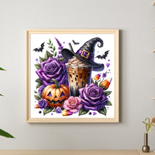 Load image into Gallery viewer, Diamond Painting - Full Round - Coffee and Purple Rose (40*40CM)