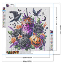 Load image into Gallery viewer, Diamond Painting - Full Round - Iced Coffee and Black Rose (40*40CM)