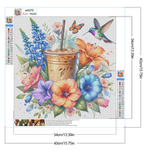 Load image into Gallery viewer, Diamond Painting - Full Round - Coffee and Flowers and Birds (40*40CM)