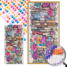 Load image into Gallery viewer, AB Diamond Painting - Full Round - Flower and book (40*80CM)