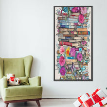 Load image into Gallery viewer, AB Diamond Painting - Full Round - Flower and book (40*80CM)