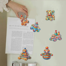 Load image into Gallery viewer, 6Pcs Acrylic Special Shape Cute Girls Fridge Stickers Diamond Art Magnets Decals