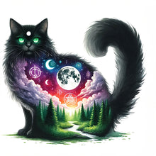 Load image into Gallery viewer, Diamond Painting - Full Square - Mysterious black cat (30*30CM)