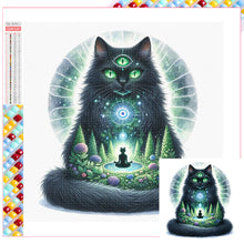 Load image into Gallery viewer, Diamond Painting - Full Square - Mysterious black cat (30*30CM)