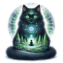 Load image into Gallery viewer, Diamond Painting - Full Square - Mysterious black cat (30*30CM)