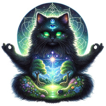 Load image into Gallery viewer, Diamond Painting - Full Square - Mysterious black cat (30*30CM)