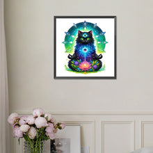 Load image into Gallery viewer, Diamond Painting - Full Square - Mysterious black cat (30*30CM)