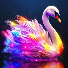 Load image into Gallery viewer, Diamond Painting - Full Round - Neon swan (30*30CM)