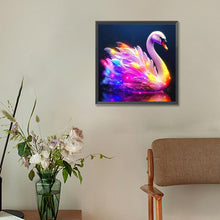 Load image into Gallery viewer, Diamond Painting - Full Round - Neon swan (30*30CM)