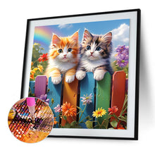 Load image into Gallery viewer, Diamond Painting - Full Round - Garden cat (30*30CM)